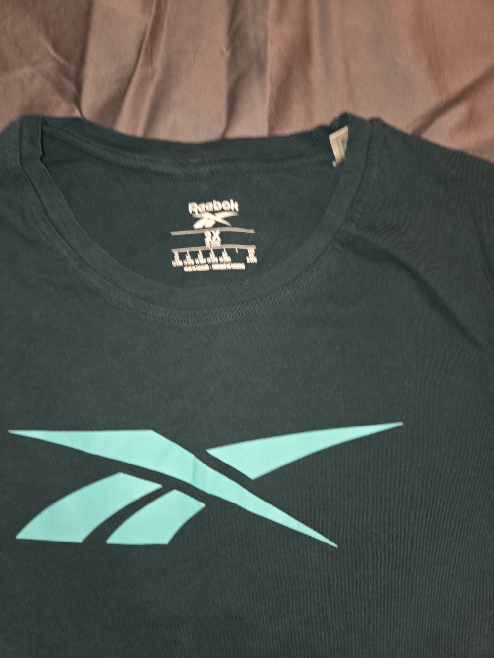 Reebok Athletic Short Sleeve T-Shirt in forest green Pre-owned women's XL - Picture 4 of 5